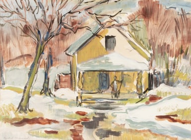 MILDRED HAMMOND (1897-1966) OIL OR ACRYLIC ON PAPER