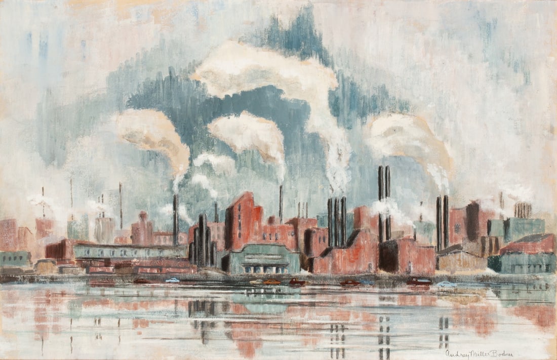 AUDREY MILLER BODNER (1903-1976) OIL ON PAPER (1 of 13)