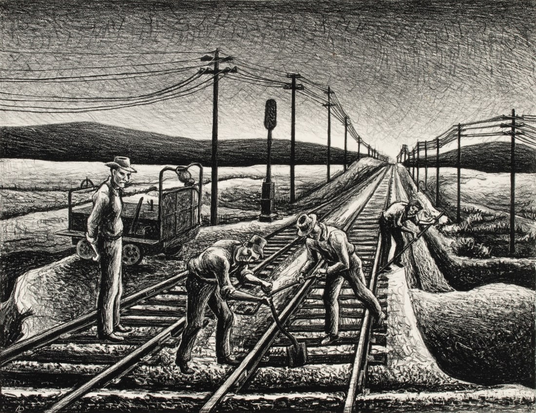 AARON PYLE (1903-1972) PENCIL SIGNED LITHOGRAPH (1 of 11)