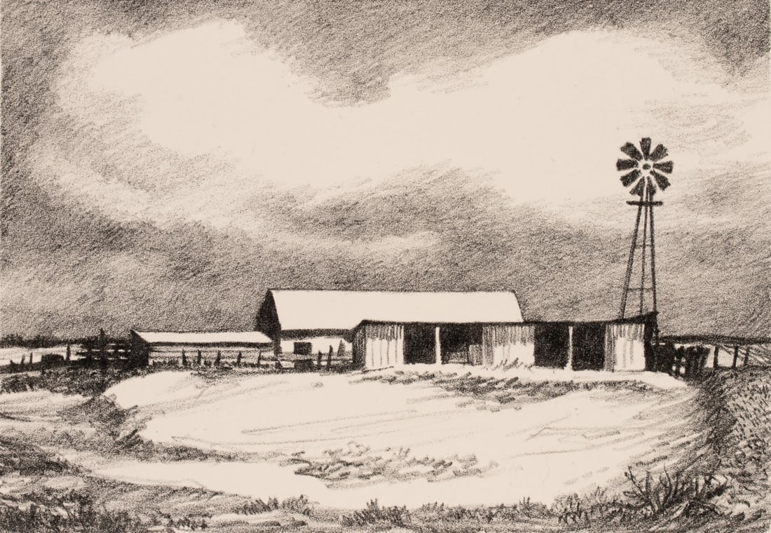 WILLIAM DICKERSON (1904-1972) PENCIL SIGNED LITHOGRAPH (1 of 11)