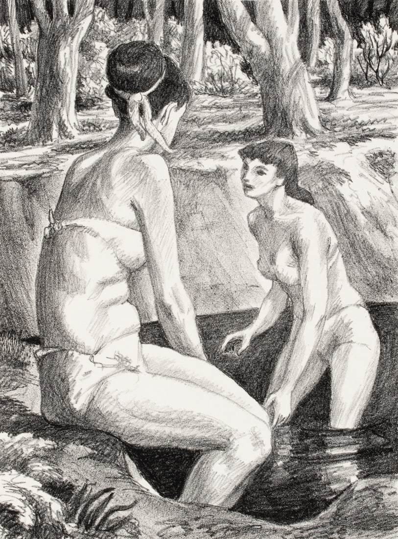 WILLIAM DICKERSON (1904-1972) RARE PENCIL SIGNED LITHO (1 of 10)