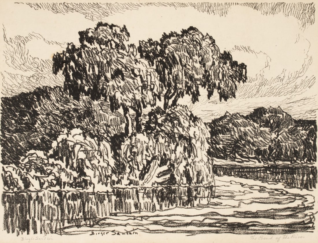 BIRGER SANDZEN (1871-1954) PENCIL SIGNED LITHOGRAPH (1 of 13)