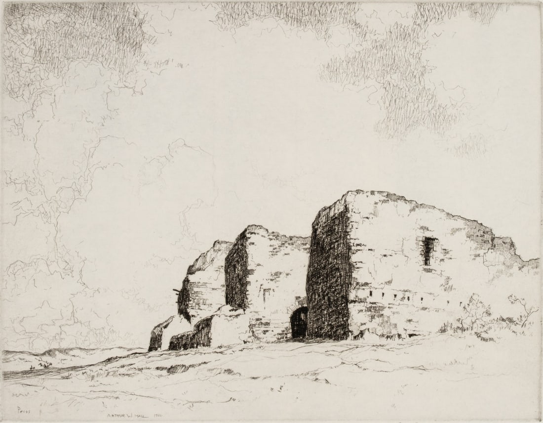 ARTHUR W HALL (1889-1981) PENCIL SIGNED ETCHING (1 of 13)