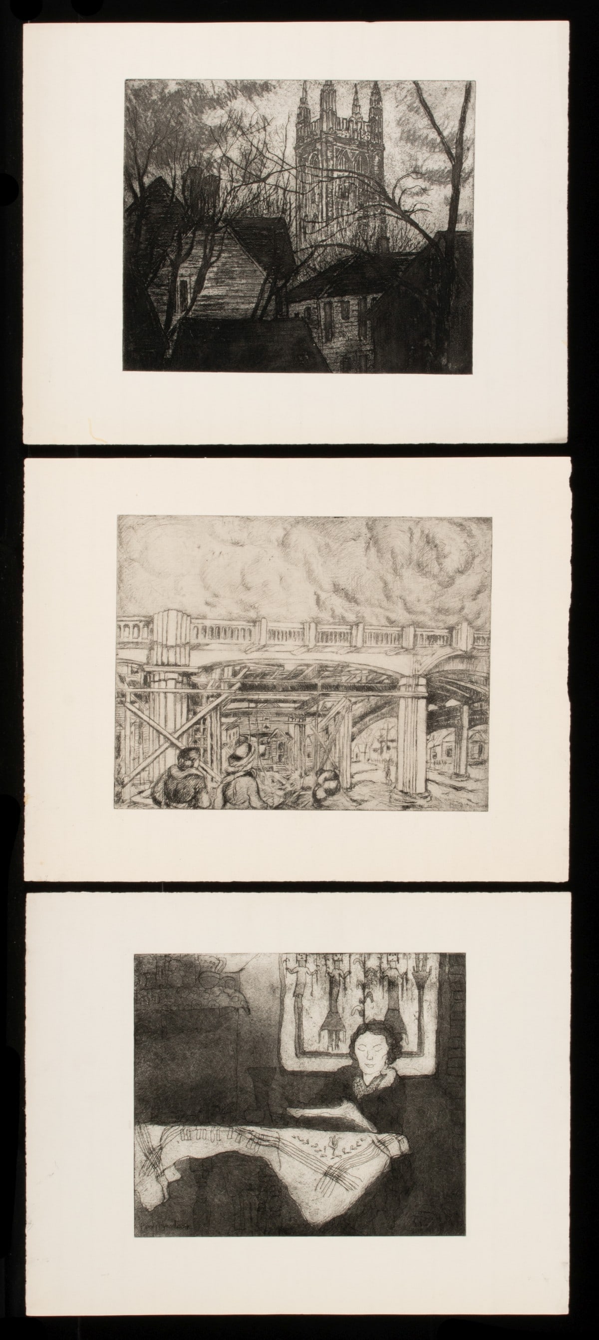 UNSIGNED MARY HUNTOON (1896-1970) W.P.A. ETCHINGS (1 of 20)