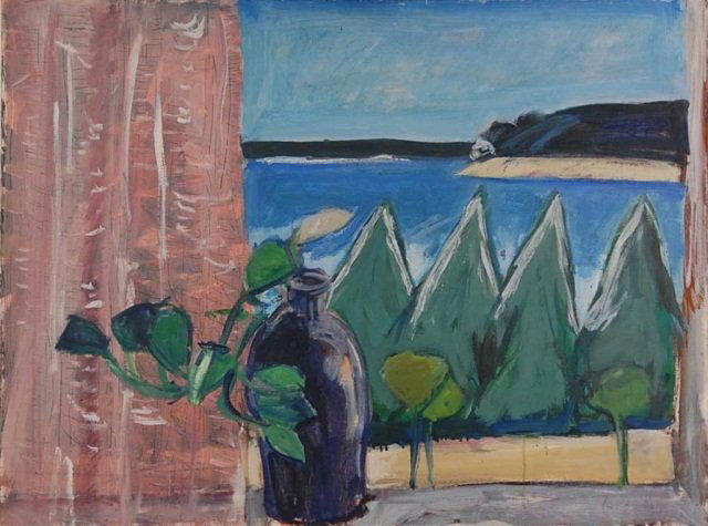 HERBERT HOOVER DOTSON JR (KANSAS CITY, 1952-2007): Signed lower right, 30 x 40 inches. Dotson graduated Paseo High School in 1970. Received a four-year scholarship from the National Scholastic Art Contest to the Kansas City Art Institute, graduating w