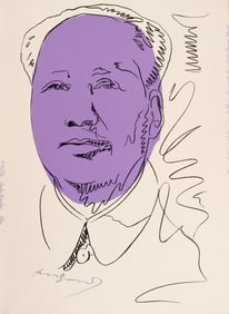 ANDY WARHOL (1928-1987) SIGNED PURPLE MAO SCREENPRINT