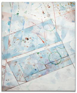 RONALD SLOWINSKI (1932-2023) ACRYLIC ON CANVAS: Ron Slowinski (1932-2023) Corn Dance 1975 The acrylic on canvas, an early example from the artist's Hopi Flower series, is signed and dated verso. Throughout his career, Ronald Slowinski produced