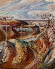 FRED SHANE (1906-1992) TWO-SIDED REGIONALIST OIL C 1933