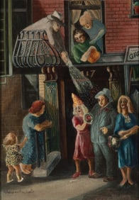 KATHERINE VON MINCKWITZ (1903-1954) WPA ERA GOUACHE