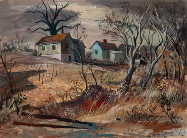 FRED SHANE (1906-1992) OIL ON BOARD OR PANEL CIRCA 1940