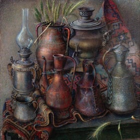 MALKHAZ DEKANOIDZE (BORN 1956) ACRYLIC ON CANVAS