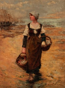 ARTHUR POWRIE (1842-1922) OIL ON CANVAS