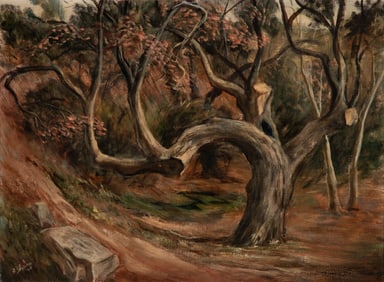 FRED SHANE (1906-1992) 1944 REGIONALIST OIL ON PANEL