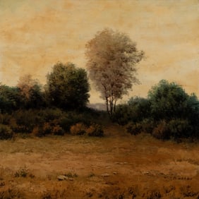 A GOOD BARBIZON SCHOOL STYLE LANDSCAPE SIGNED R. WEBER