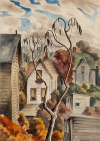 MARTHA BURCHFIELD (1924-1977) WATERCOLOR ON PAPER