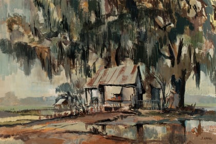 JAMES HAMIL (1937-2022) UNUSUAL OIL PAINTING