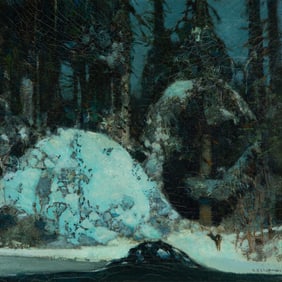 CHARLES S. CHAPMAN (1879-1962) OIL ON ARTIST'S BOARD