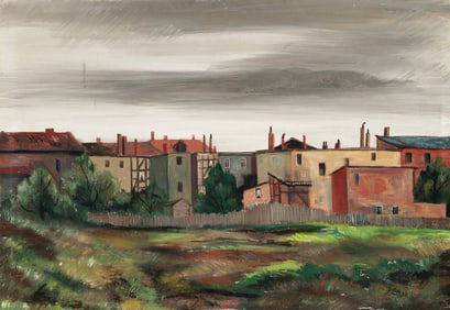 EMIL GANSO (1895-1941) OIL ON BOARD, PLUS ANOTHER