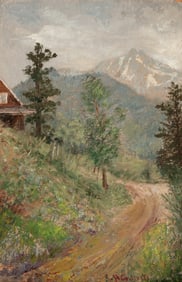 LESTER GILLETTE (1855-1940) OIL ON ARTIST'S BOARD