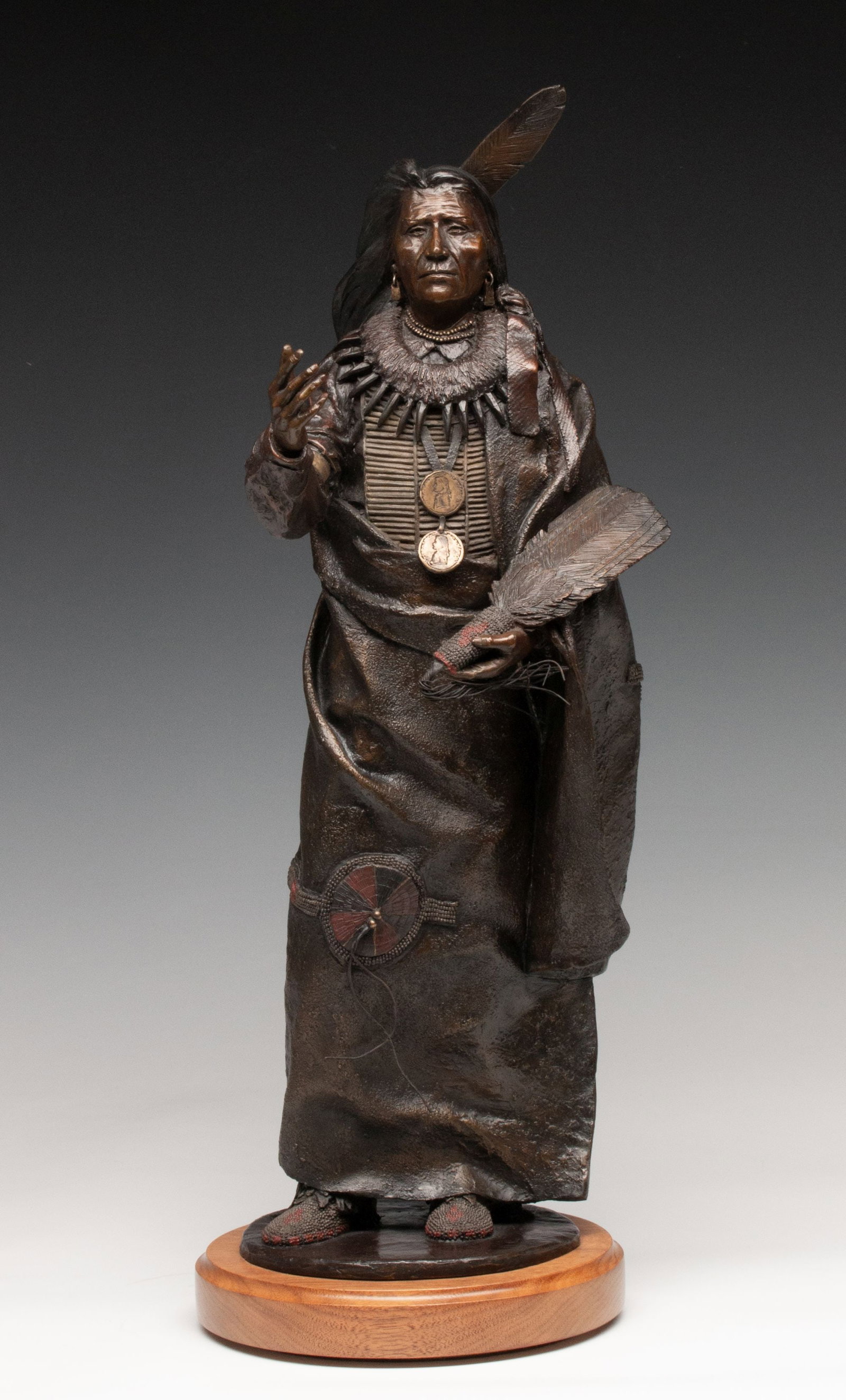 ORELAND JOE (B. 1958) PATINATED AND POLYCHROME BRONZE (1 of 20)