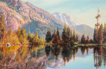 BOB WYGANT (1927-2008) WESTERN LANDSCAPE OIL ON BOARD