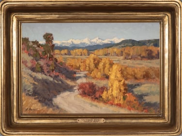 CHARLES FRITZ (B. 1955) WESTERN LANDSCAPE OIL ON PANEL
