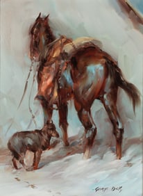 GEORGE DICK (1916-1978) OIL ON ARTIST'S BOARD