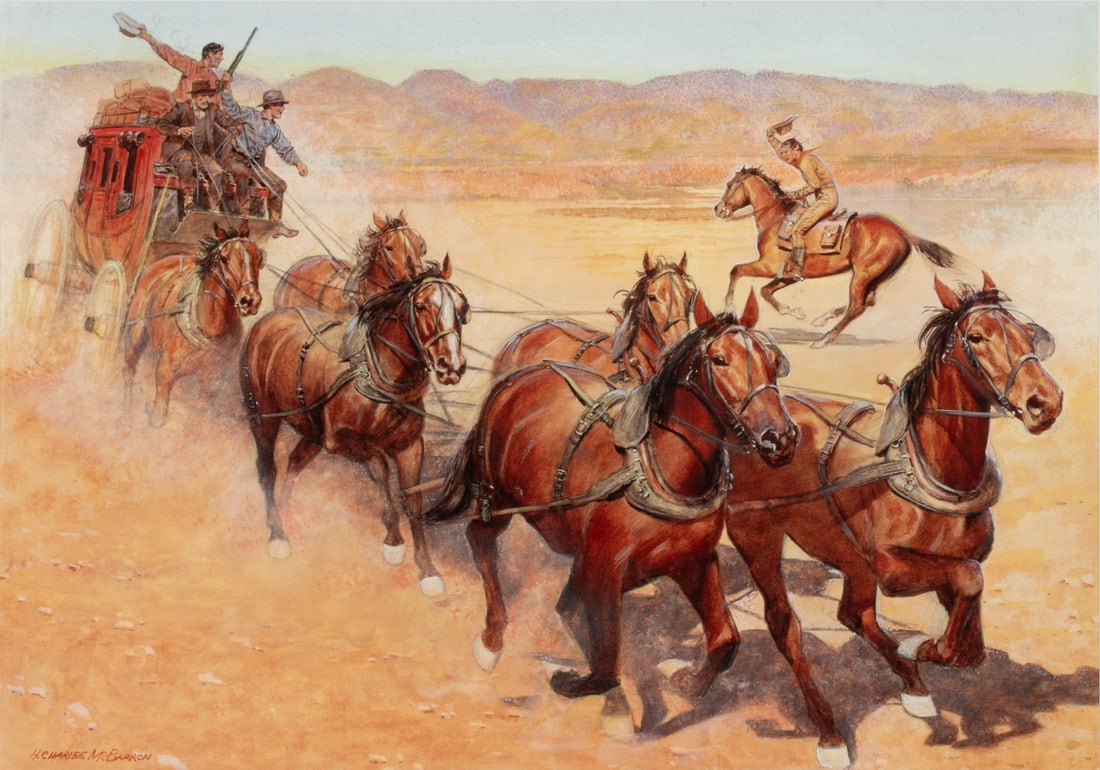 HUGH McBARRON (1902-1992) WATERCOLOR ILLUSTRATION (1 of 10)