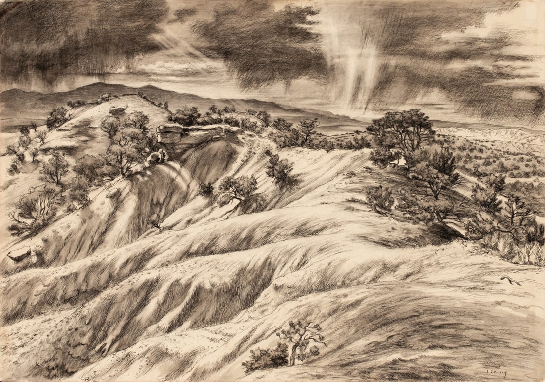 EDWARD LANING (1906-1981) EXHIBITED WORK ON PAPER (1 of 16)