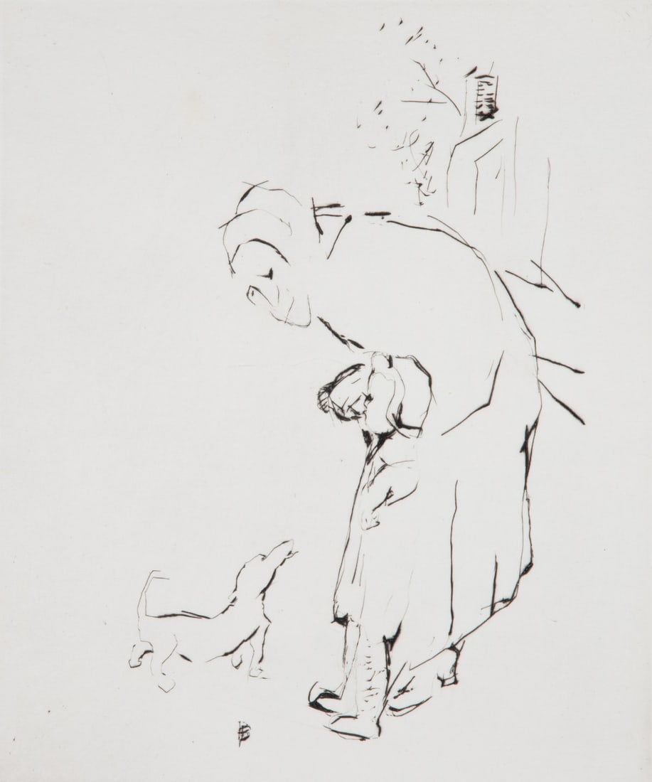 PIERRE BONNARD (1867-1947) PENCIL SIGNED DRYPOINT (1 of 13)