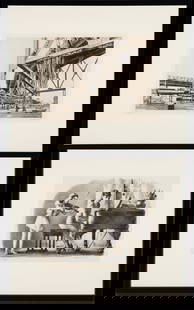 HASLER AND RUELLAN PENCIL SIGNED AAA PRINTS: 1. Rudolf Hasler (Switzerland, 1927-2000) The El (1981). The etching, numbered 72 from an edition of 250 prints published by Associated American Artists, is signed by the artist in pencil below the im