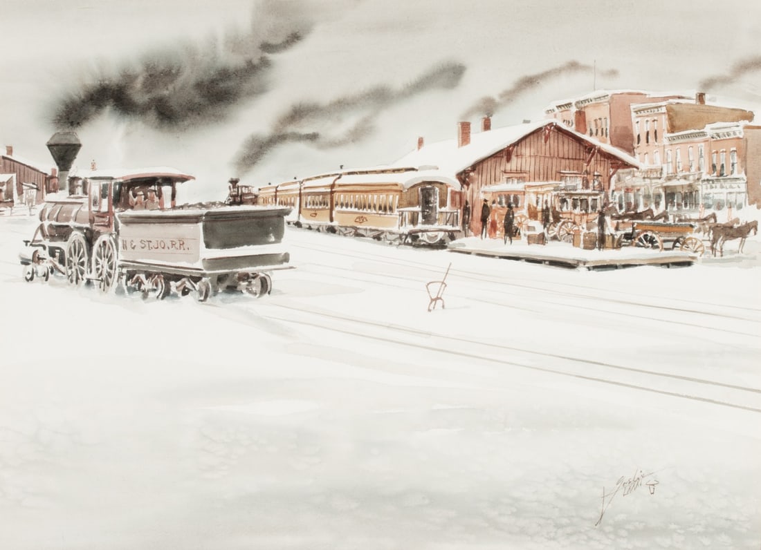 CHARLES GOSLIN (MISSOURI B. 1931) WATERCOLOR ON PAPER (1 of 11)
