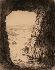 ALBERT GROLL (1866-1952) PENCIL SIGNED ETCHING