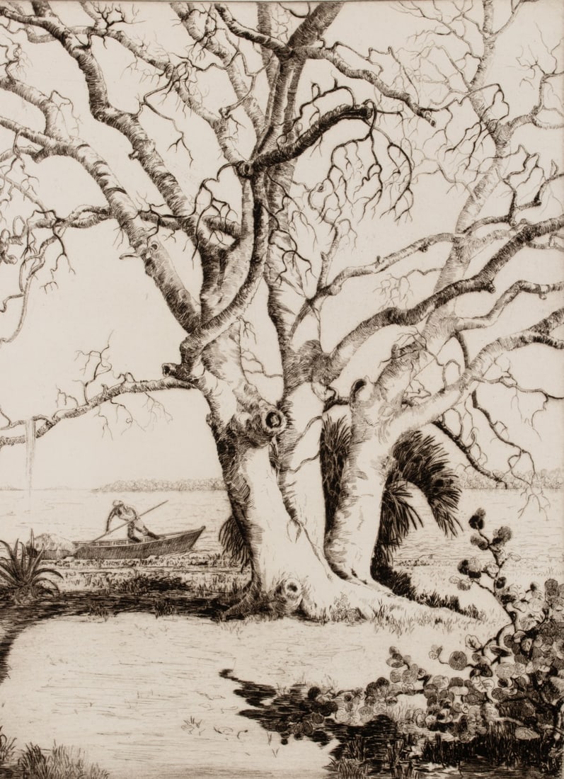 W.R. LOCKE (1883-1949) PENCIL SIGNED AAA ETCHINGS (5) (1 of 19)