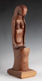ADOLPH KLUGMAN ( 1924-2011) CARVED WOOD SCULPTURE