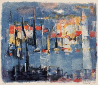 JACQUES YANKEL (1920-2020) PENCIL SIGNED LITHOGRAPH