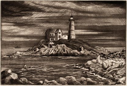 EMIL GANSO (1895-1941) PENCIL SIGNED AQUATINTS (2)