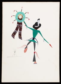 TEN MODERNIST NATIVE AMERICAN GOUACHE PAINTINGS