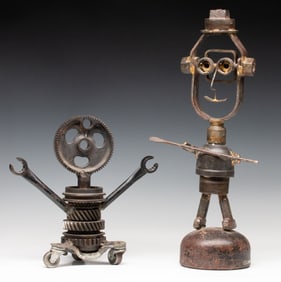 FOUND OBJECT SCULPTURES ATTR ARLIE REGIER (1931-2014)