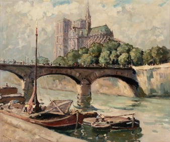 MID 20TH CENTURY FRENCH SCHOOL OIL ON CANVAS