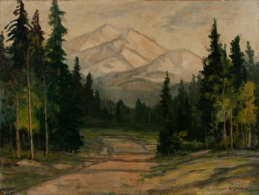 DAVID STIRLING (1887-1971) OIL ON ARTIST'S BOARD