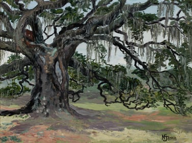 NORMA JARBOE (20TH C.) OIL ON CANVAS BOARD
