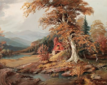 LENNON BANDEL (KANSAS CITY 1906-2004) 1961 OIL ON BOARD