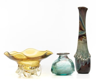 TOM McGLAUCHLIN AND FREDERICK WARREN STUDIO GLASS