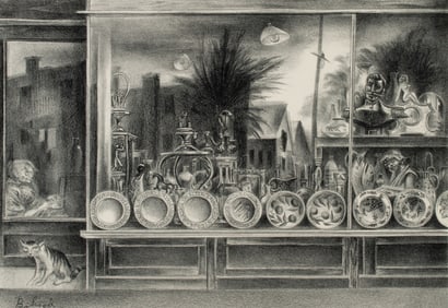 AARON BOHROD (1907-1992) PENCIL SIGNED LITHOGRAPH