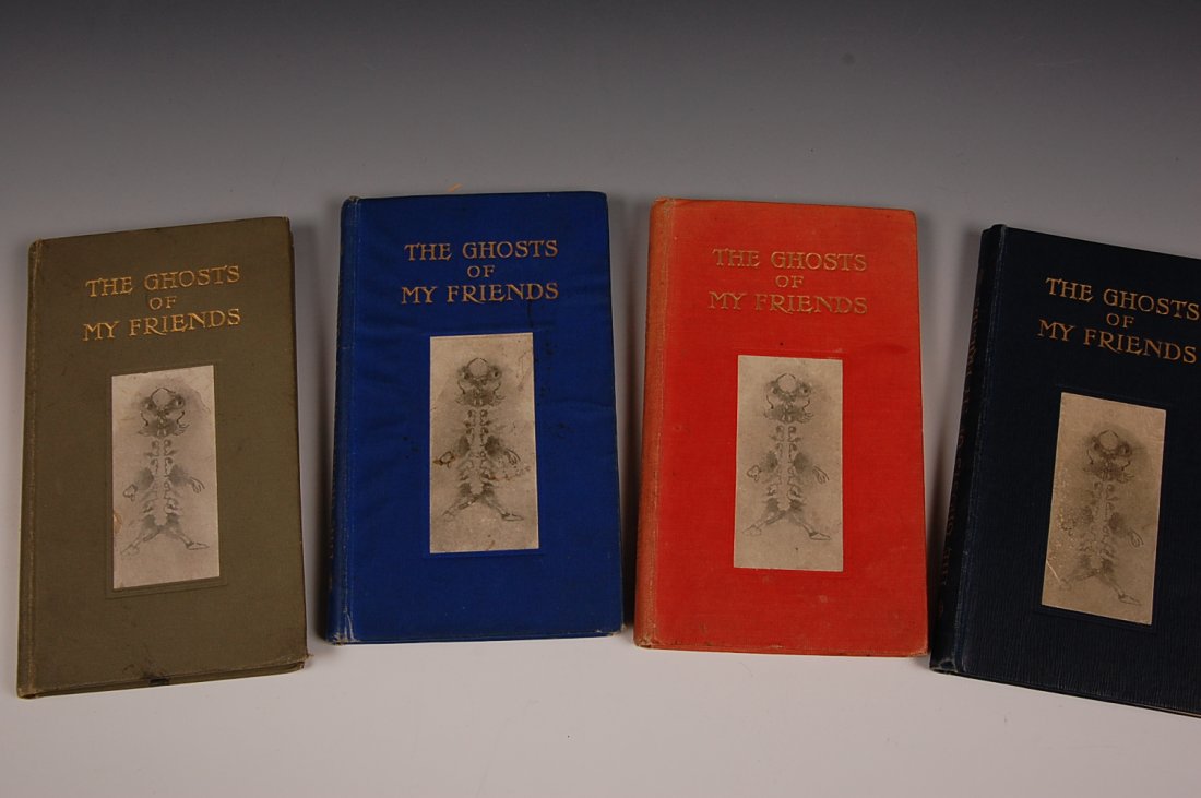 FOUR 1908 'GHOSTS OF MY FRIENDS' AUTOGRAPH ALBUMS: With ink blot signatures, measure 6.75 x 4 inches each.