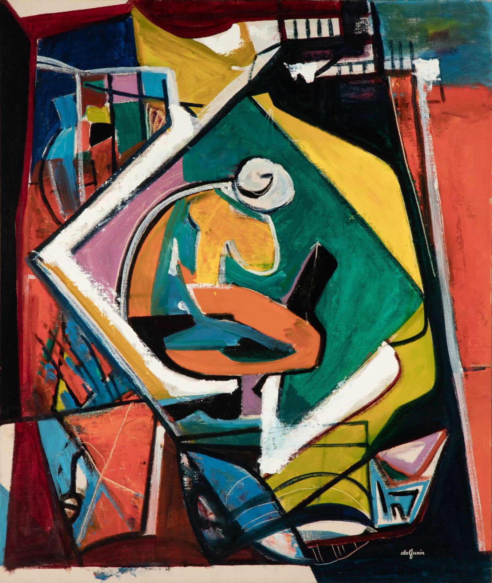 WAYNE DuQUOIN (1913-2003) KCAI ABSTRACT COMPOSITION (1 of 13)