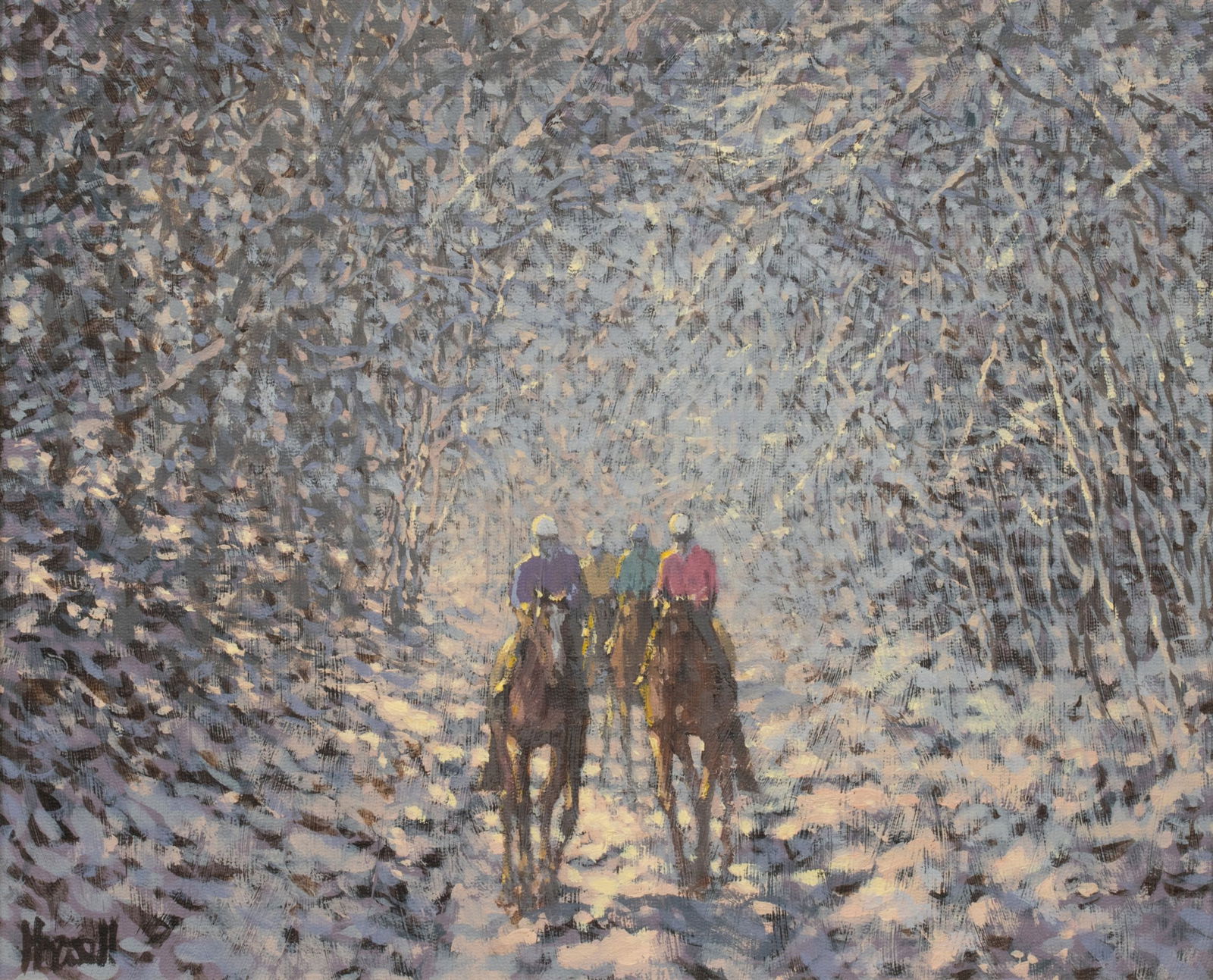 PETER HOWELL (B. 1932) IMPRESSIONIST EQUESTRIAN OIL (1 of 11)
