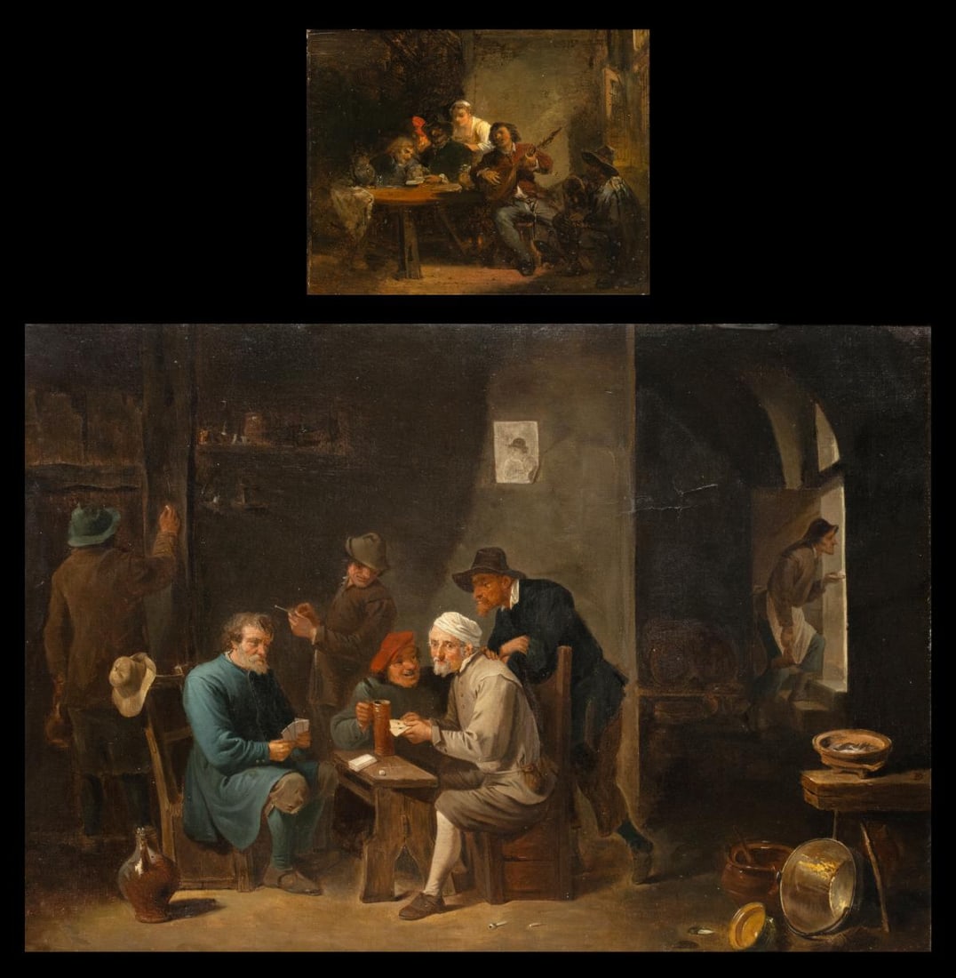 ATTR HERMAN F.C TEN KATE. AFTER DAVID TENIERS (2 WORKS) (1 of 10)