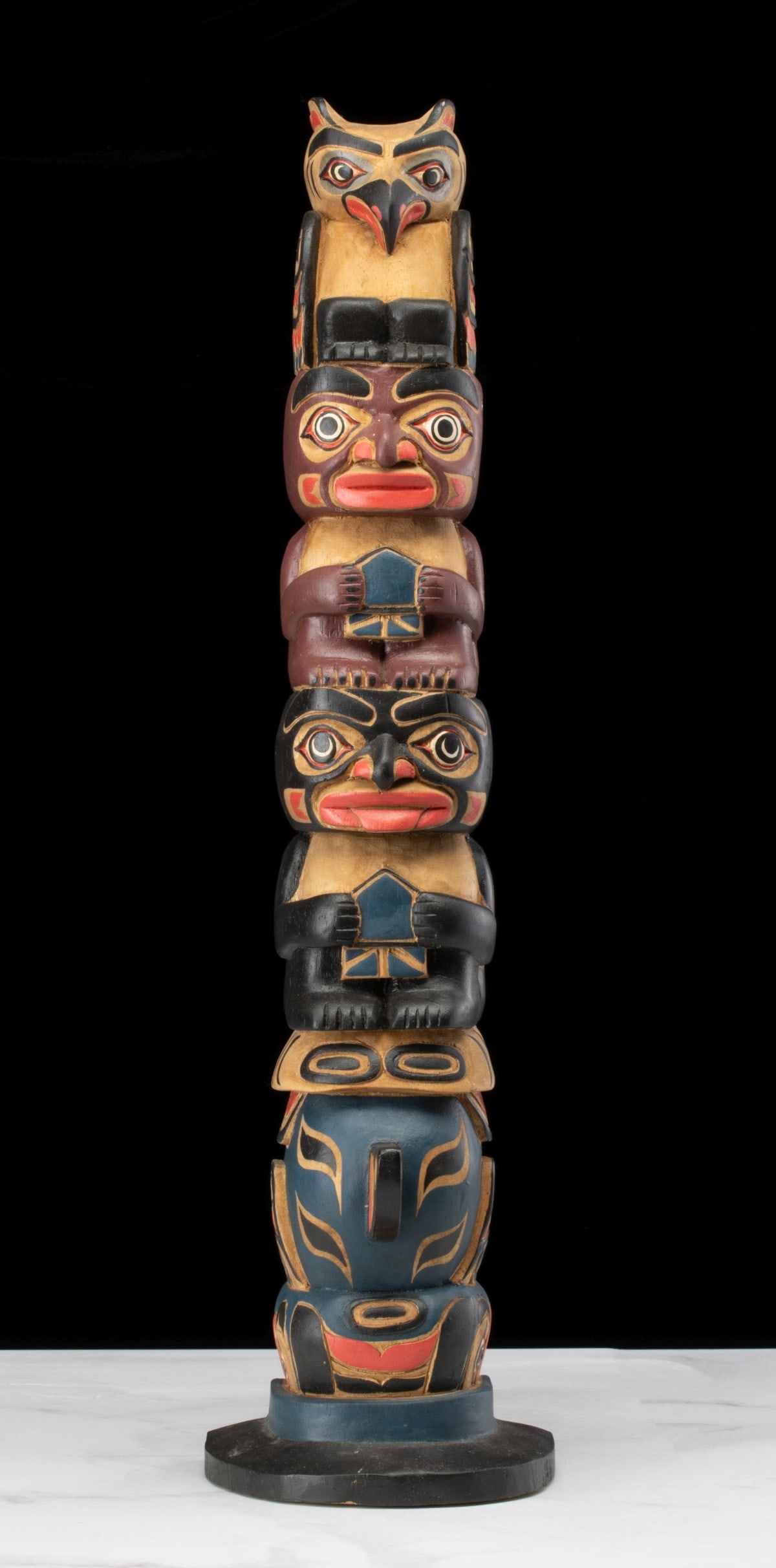 NW COAST MODEL TOTEM ATTRIBUTED DON SMITH (1933-1996) (1 of 10)